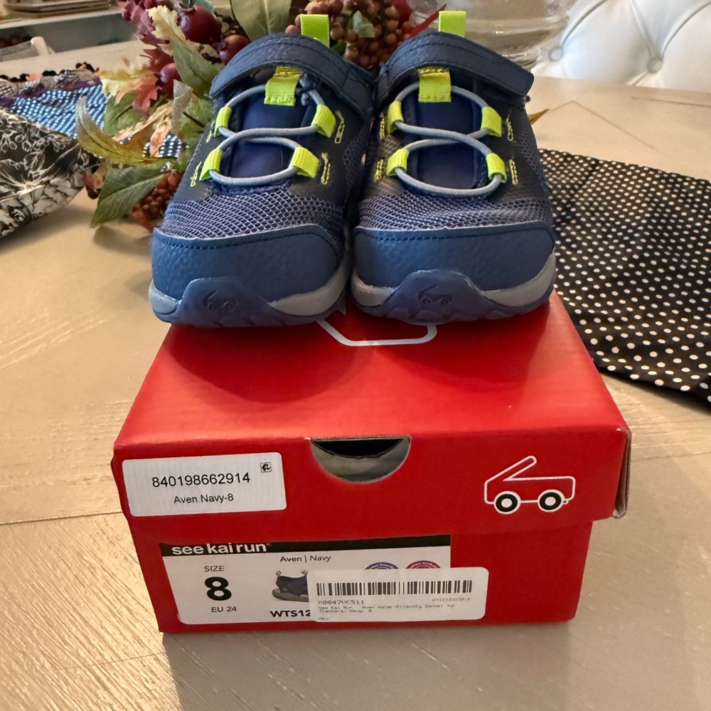 See Kai Run Kids Blue and Green Sneakers